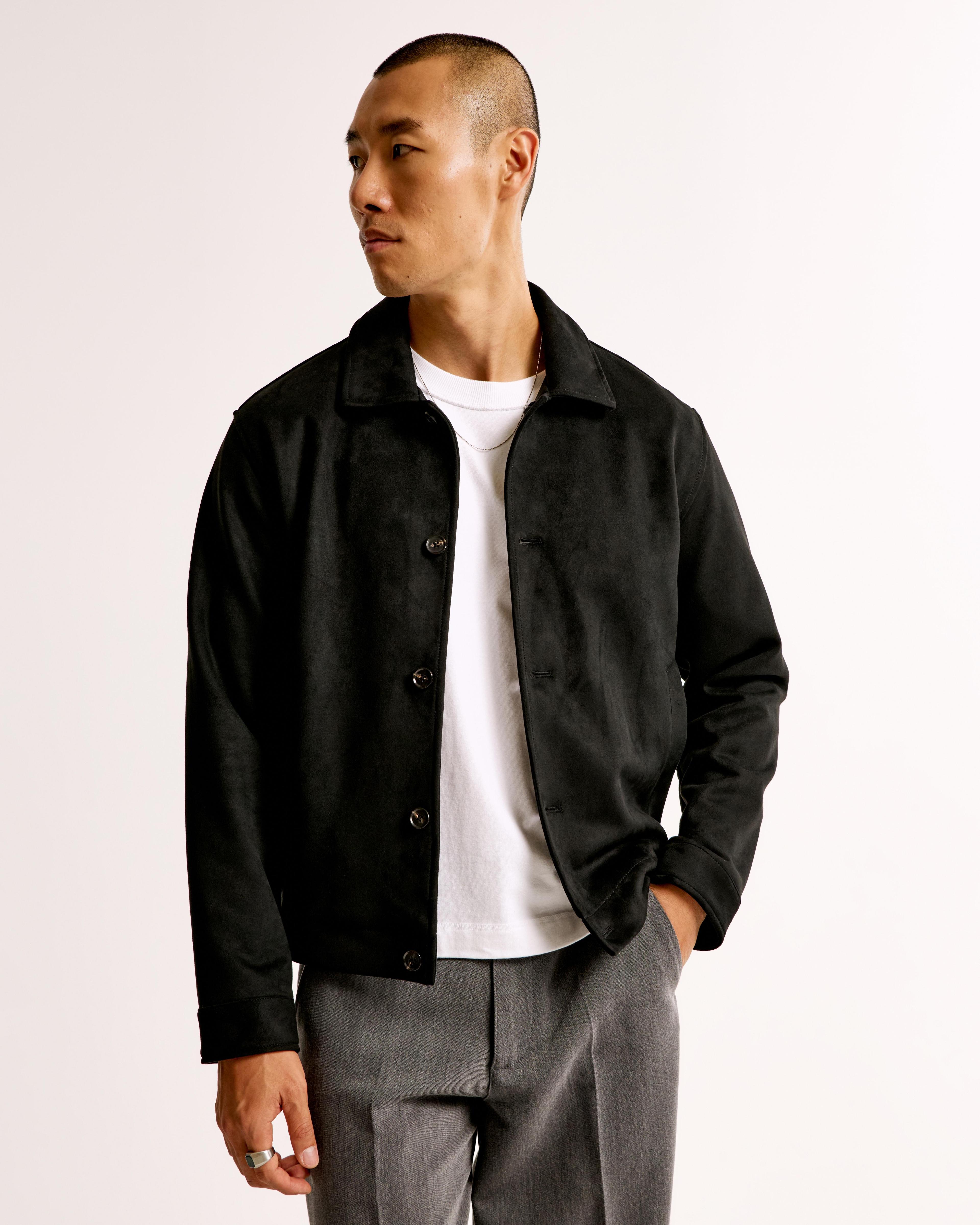 Cropped Vegan Suede Jacket Product Image