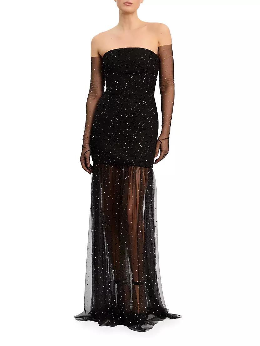 Lilah Shimmer Strapless Gown Product Image