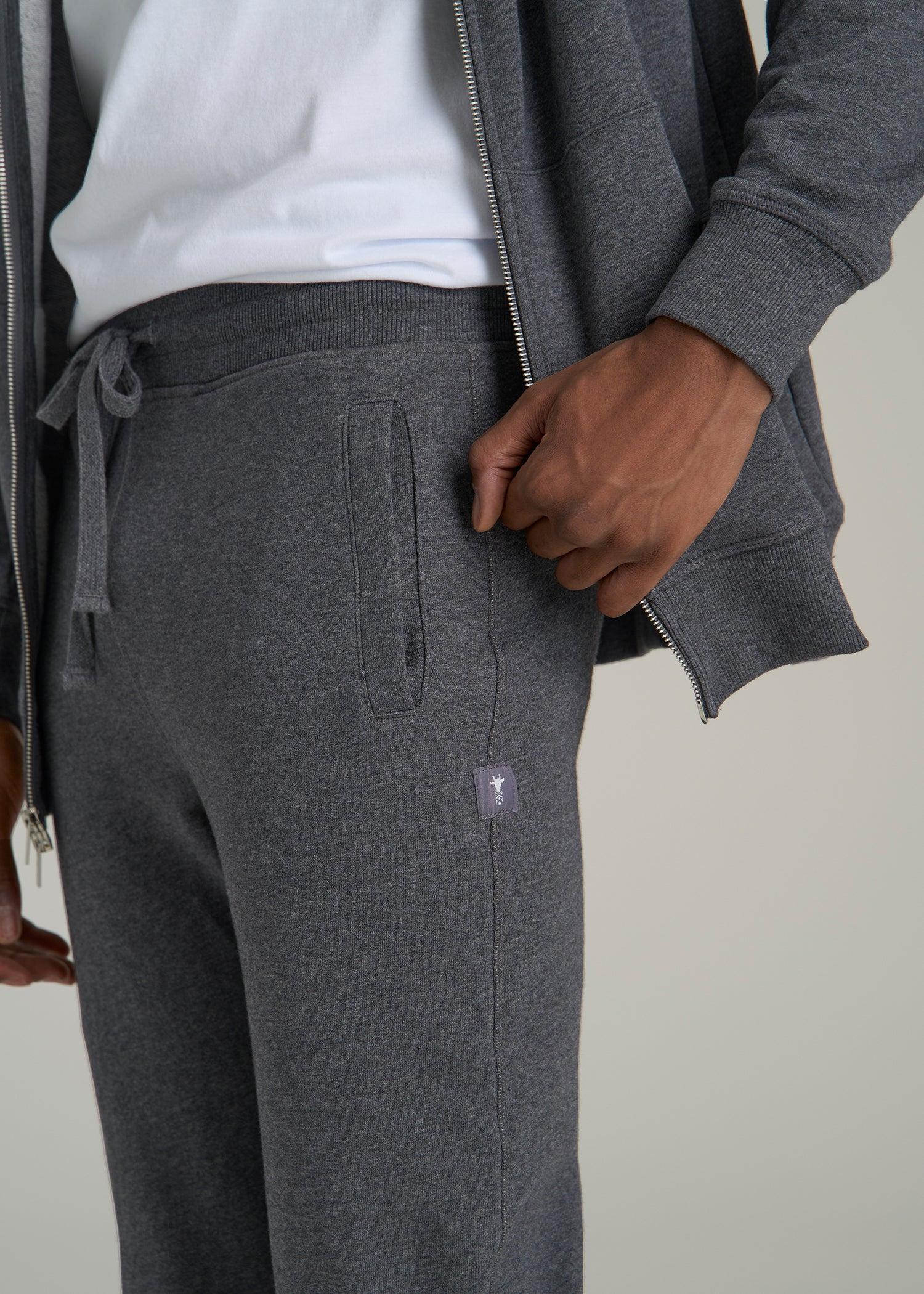 Wearever 2.0 French Terry Joggers for Tall Men in Charcoal Mix Product Image