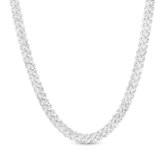 Men's 6.0mm Diamond-Cut Cuban Link Chain Necklace in Solid Sterling Silver - 22" Product Image