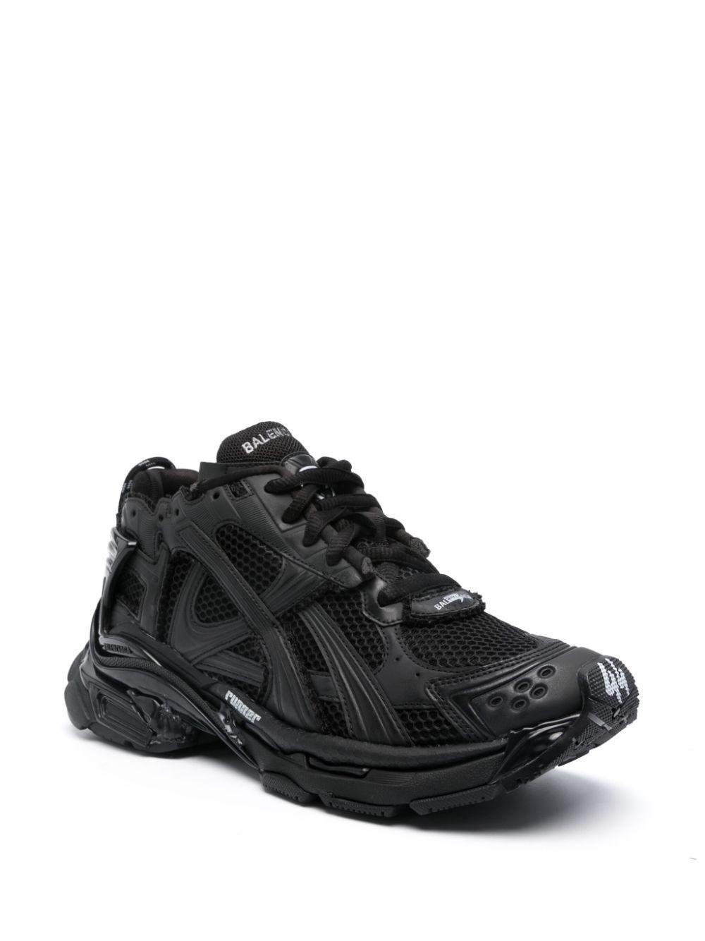 BALENCIAGA Runner Mesh Sneakers In Black Product Image