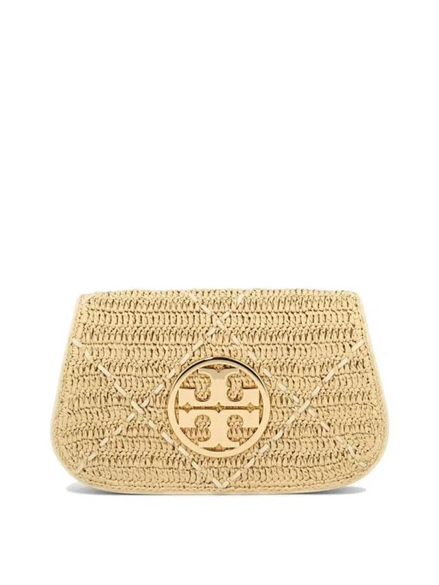 Reva Raffia Clutch In Neutrals Product Image