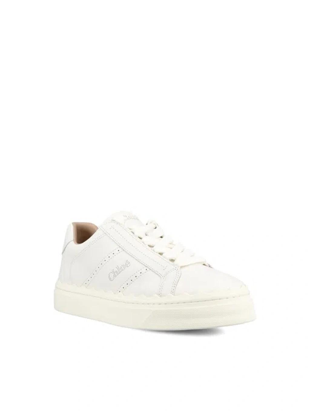 Nama Embroidered Suede And Recycled Mesh Sneakers In White Product Image