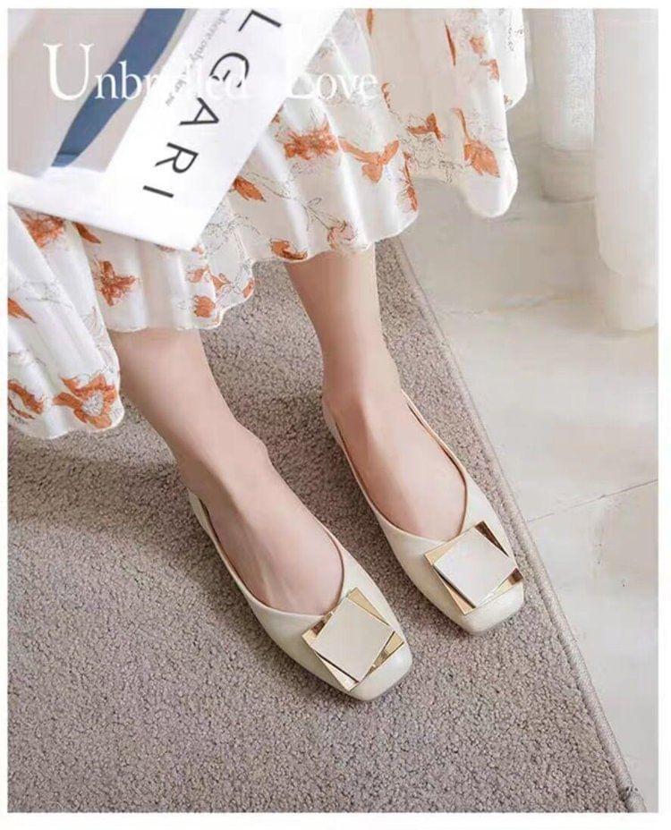 Square Accent D'Orsay Flats Product Image