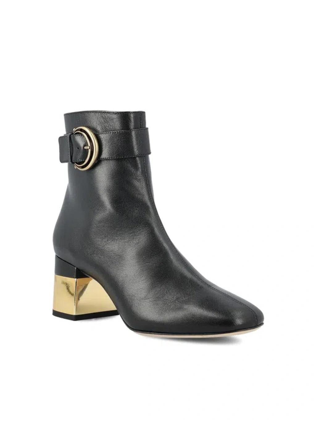 Alizè Zip Detailed Ankle Boots In Black Product Image