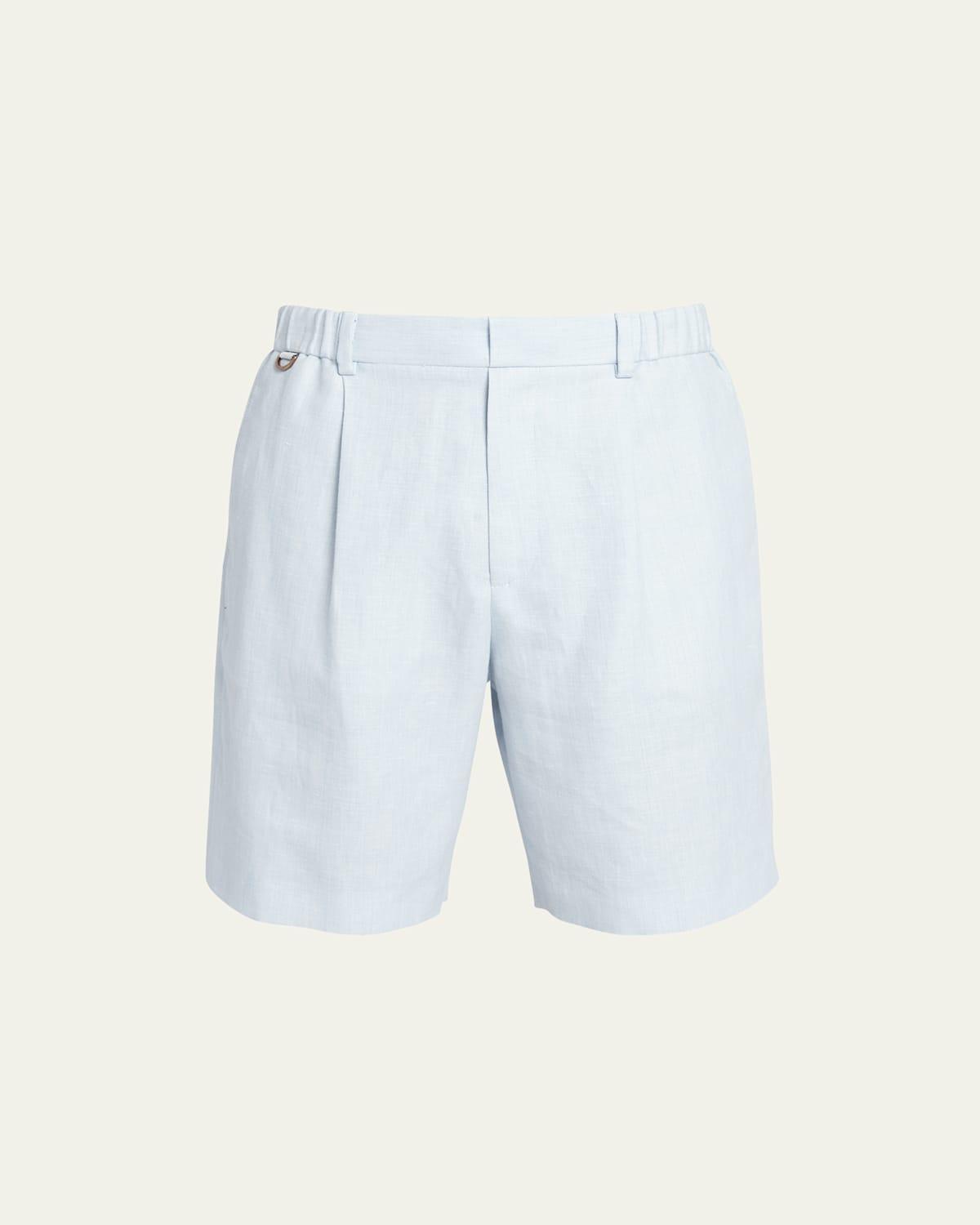 Mens Stretch Twill Pleated Bermuda Shorts Product Image