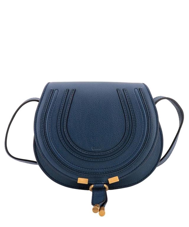 Marcie Mini Saddle Suede Crossbody Bag In Blue Product Image