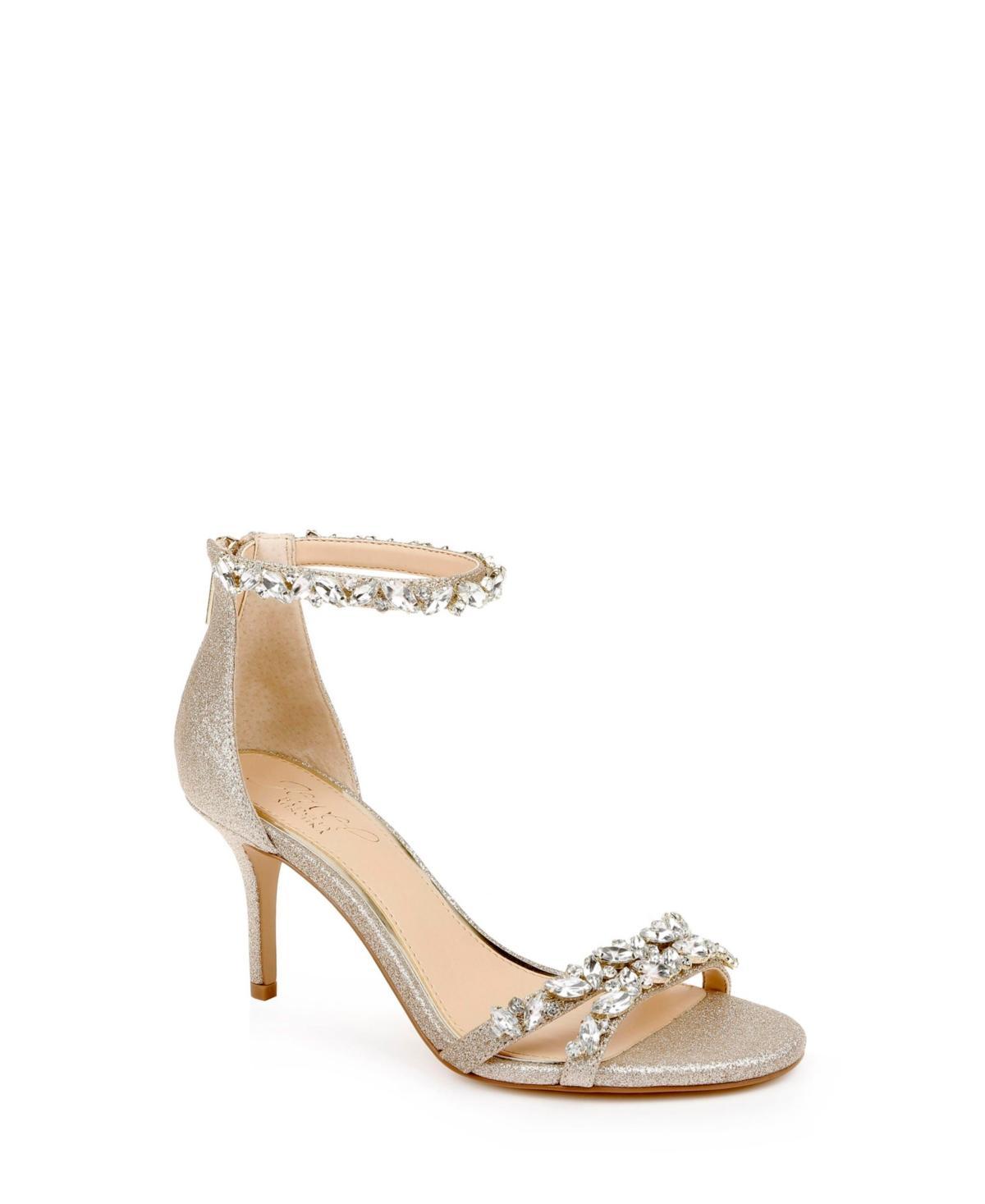 Jewel Badgley Mischka Caroline Embellished Ankle-Strap Evening Sandals Womens Shoes Product Image