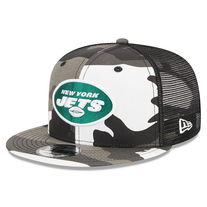 Mens New Era Urban Camo New York Jets 9FIFTY Trucker Snapback Hat, Green Product Image