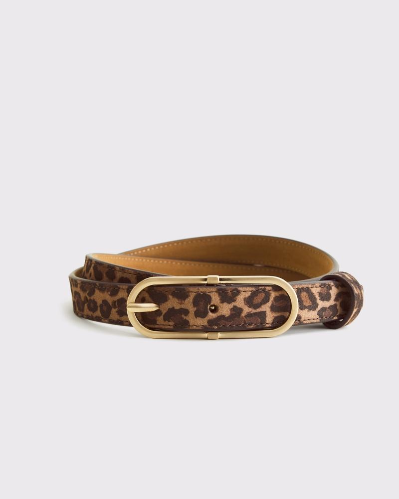 Suede Oval Buckle Belt Product Image