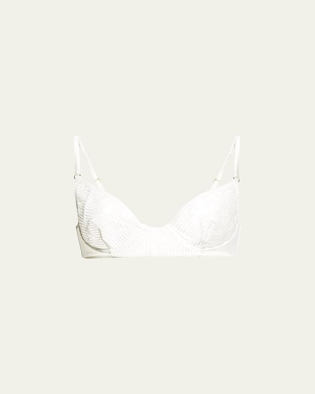 Womens Striped Lace Demi Bra Product Image