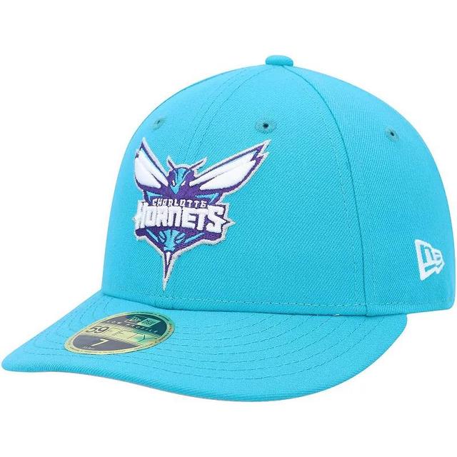 Mens New Era Teal Charlotte Hornets Team Low Profile 59FIFTY Fitted Hat Product Image