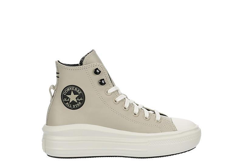 Converse Chuck Taylor All Star Move Platform Fleece-Lined Leather Sneakers Product Image