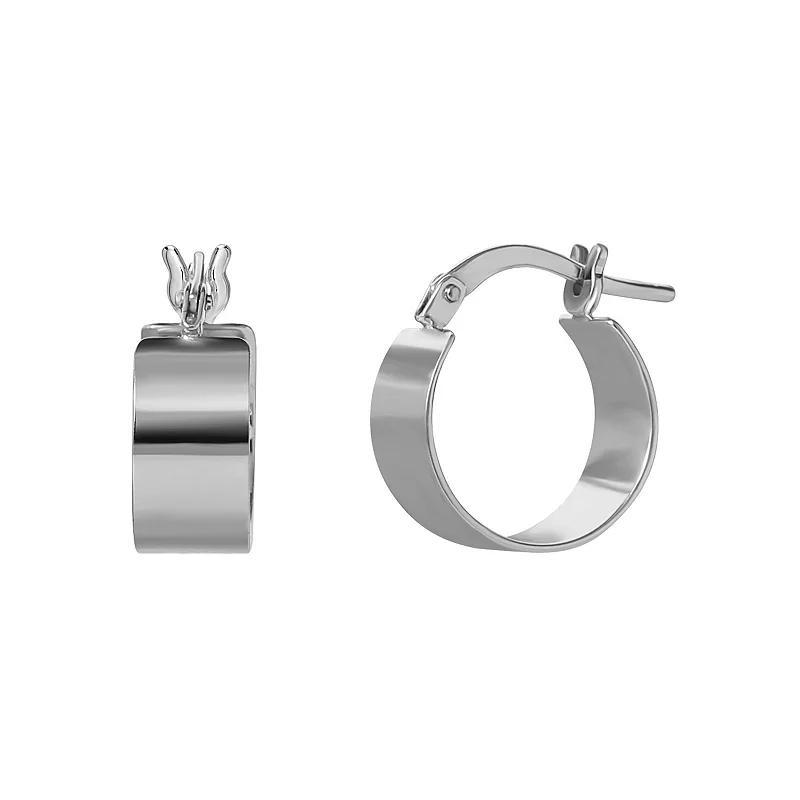 Style Your Way Sterling Silver Small Hoop Earrings, Womens, Silver Tone Product Image