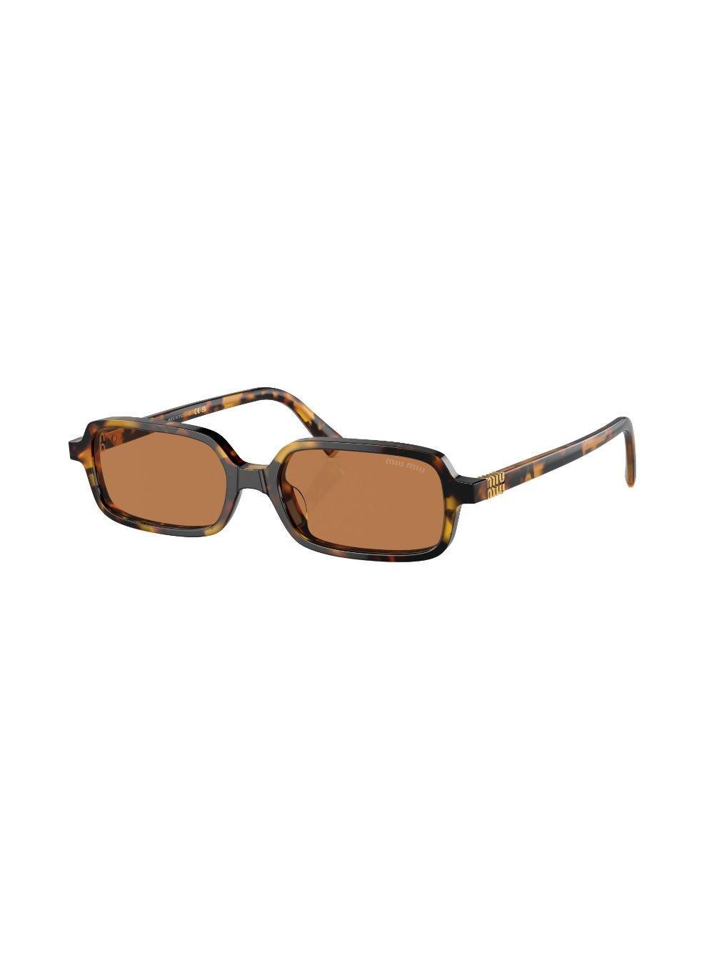 tortoiseshell-effect rectangle-frame sunglasses Product Image