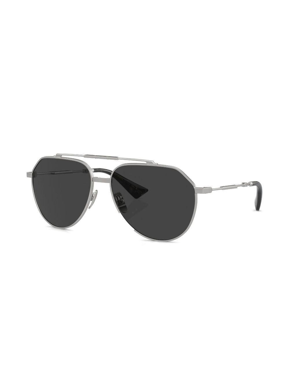 Dolce&gabbana 60mm Polarized Pilot Sunglasses In Polarized Black Product Image