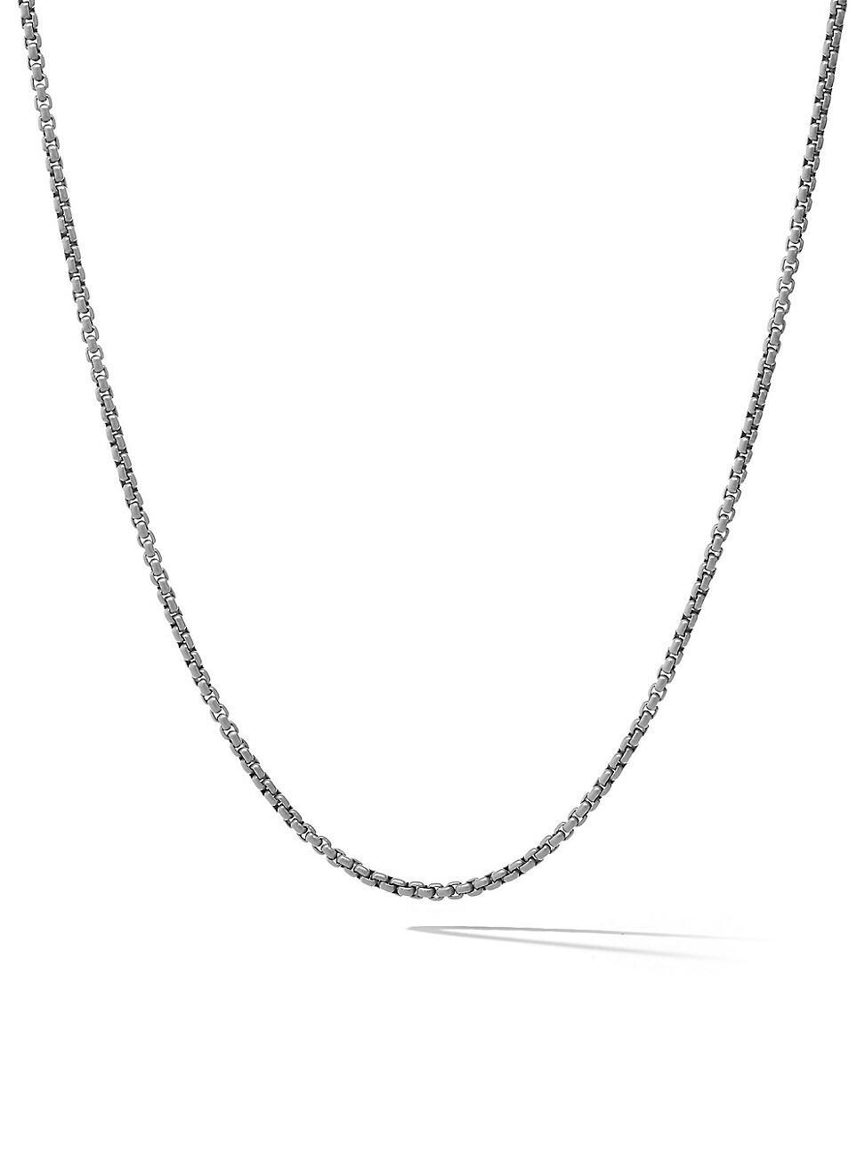 Mens Box Chain Necklace in Stainless Steel Product Image