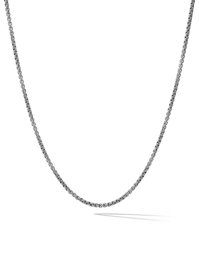 Mens Box Chain Necklace in Stainless Steel Product Image