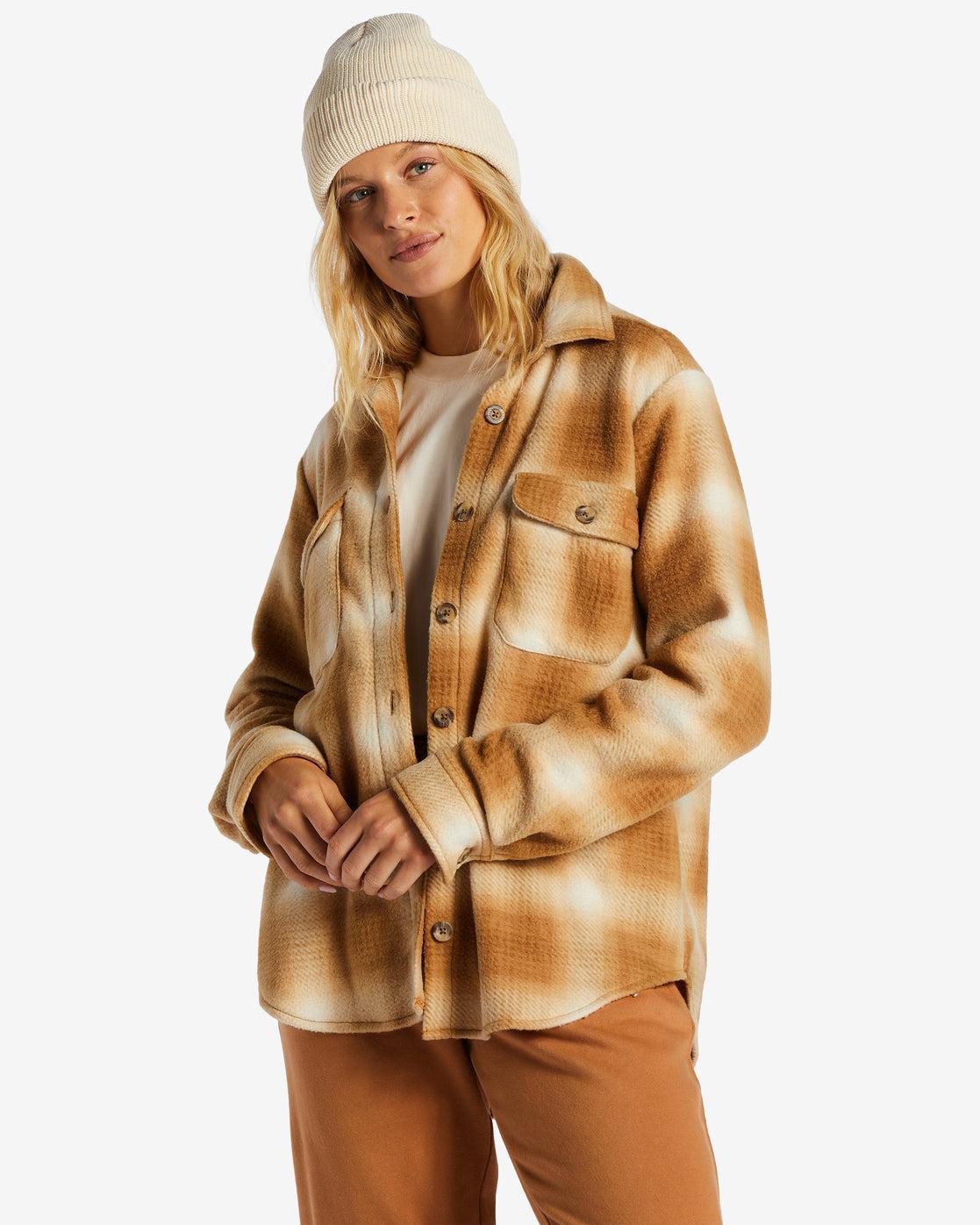 A/Div Forge Fleece Flannel Shacket - Caramel Female Product Image