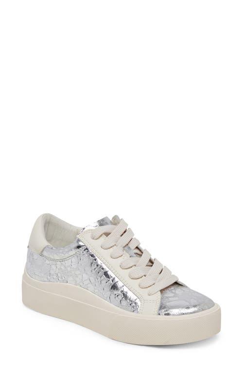 DOLCE VITA Zayn Platform Sneaker In Silver Distressed Metallic Product Image