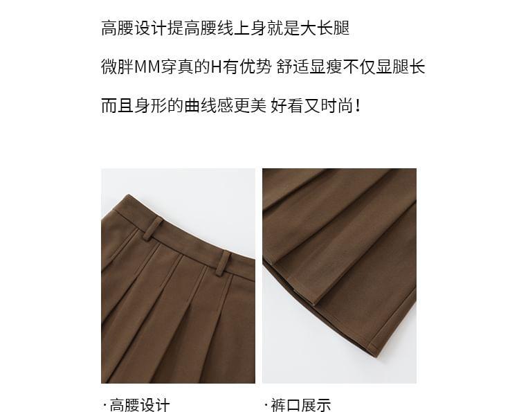 High Rise Plain Mini Pleated Skirt Product Image