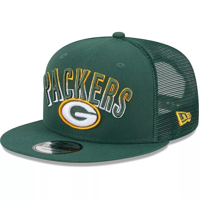 Mens New Era Green Green Bay Packers Grade Trucker 9FIFTY Snapback Hat Product Image