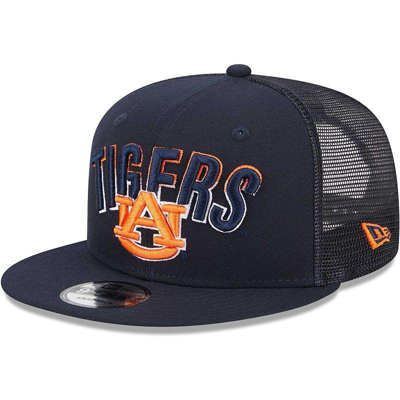 Mens New Era Auburn Tigers Grade Trucker 9FIFTY Snapback Hat, Blue Product Image