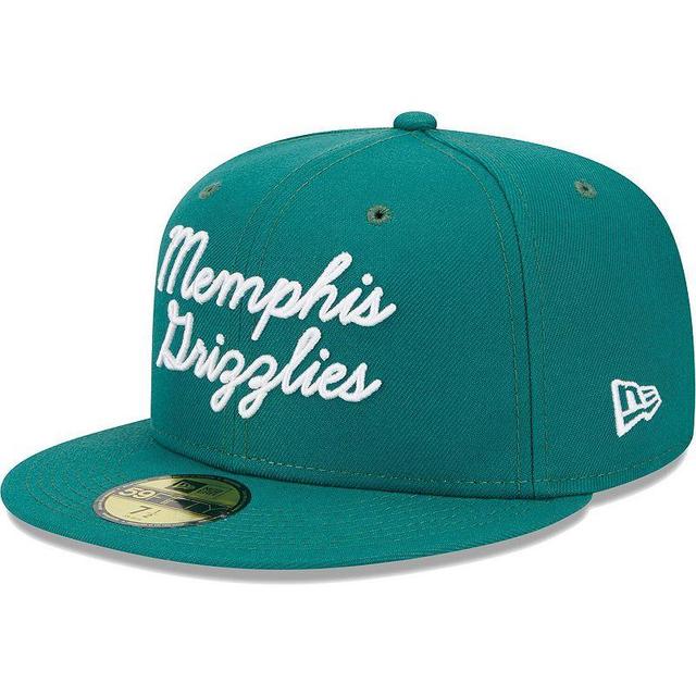 Mens New Era Augusta Green Memphis Grizzlies Script 59FIFTY Fitted Hat Product Image