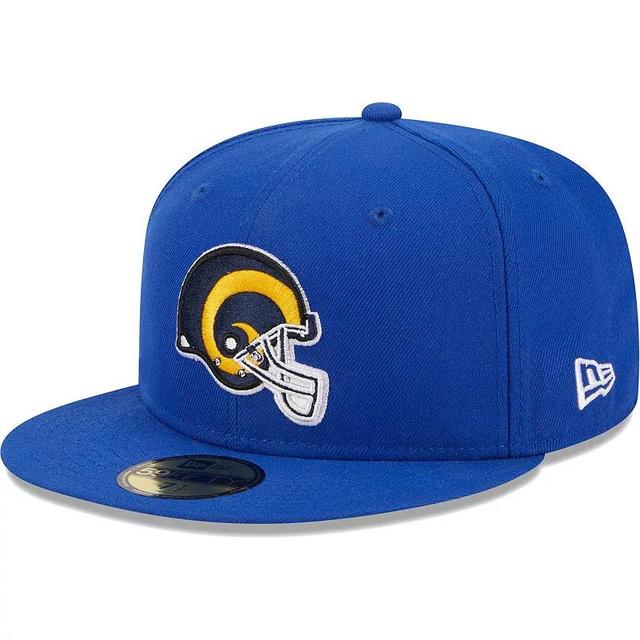 Mens New Era Royal Los Angeles Rams Throwback Main 59FIFTY Fitted Hat Product Image