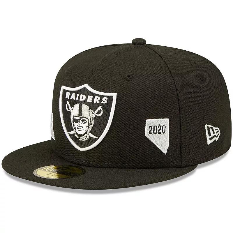 Mens New Era Black Las Vegas Raiders Identity 59FIFTY Fitted Hat Product Image