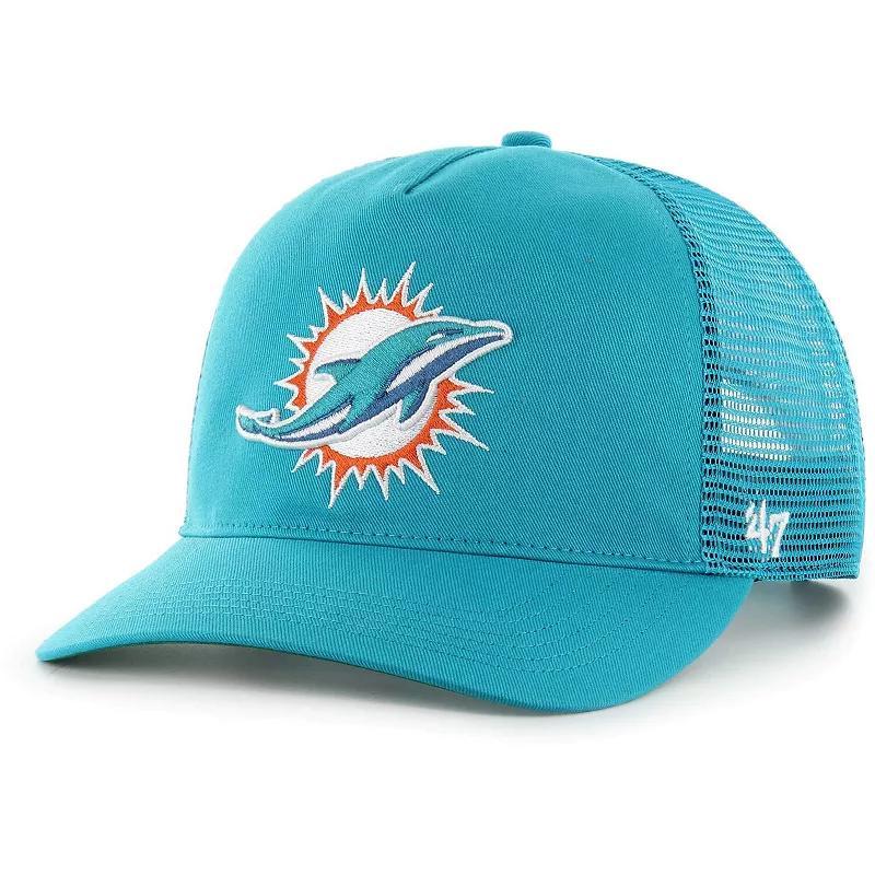 47 Brand Mens Aqua Miami Dolphins Mesh Hitch Trucker Adjustable Hat Product Image