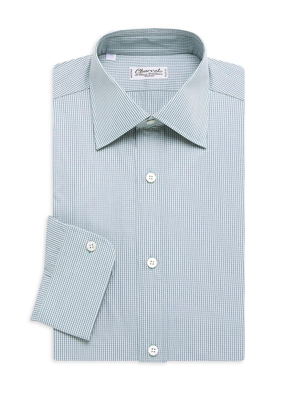 Mens Mini Windowpane Check Dress Shirt product image