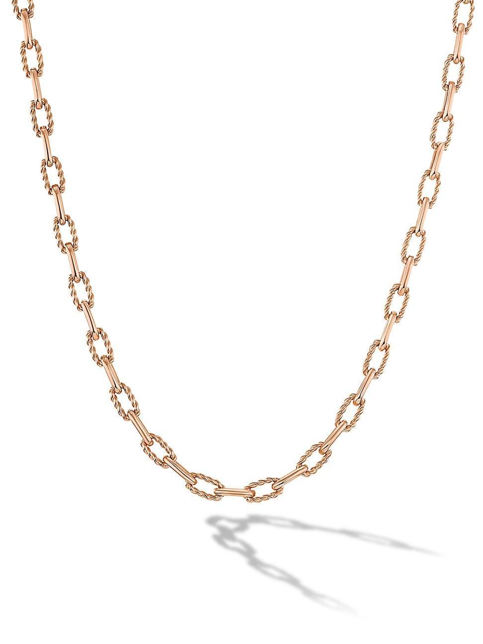 Womens DY Madison Chain Necklace in 18K Rose Gold, 3mm Product Image