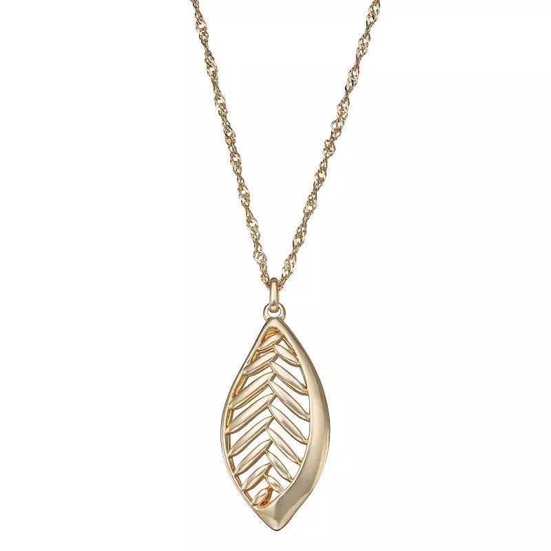 Napier Gold Tone Fall Long Pendant Necklace, Womens Product Image