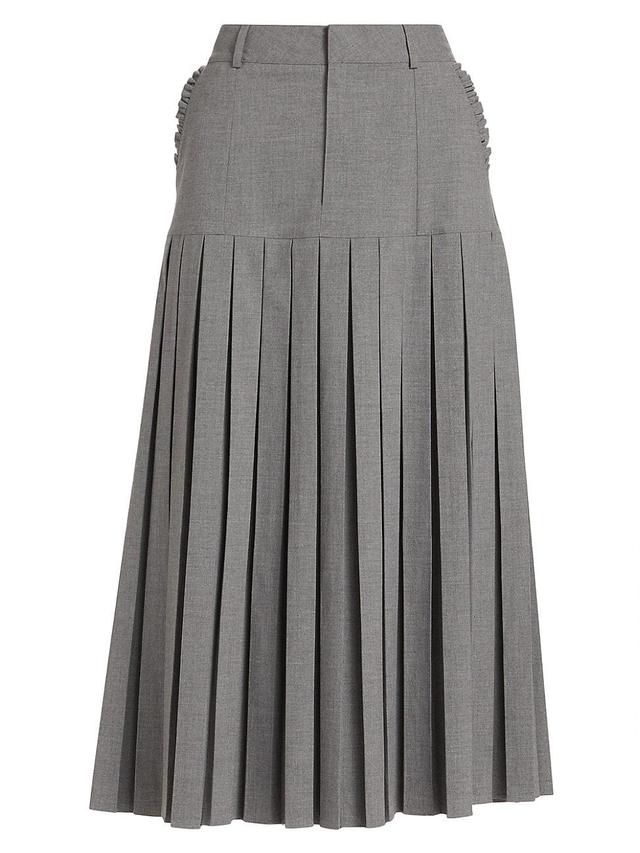 Womens Bane Pleated Midi-Skirt Product Image