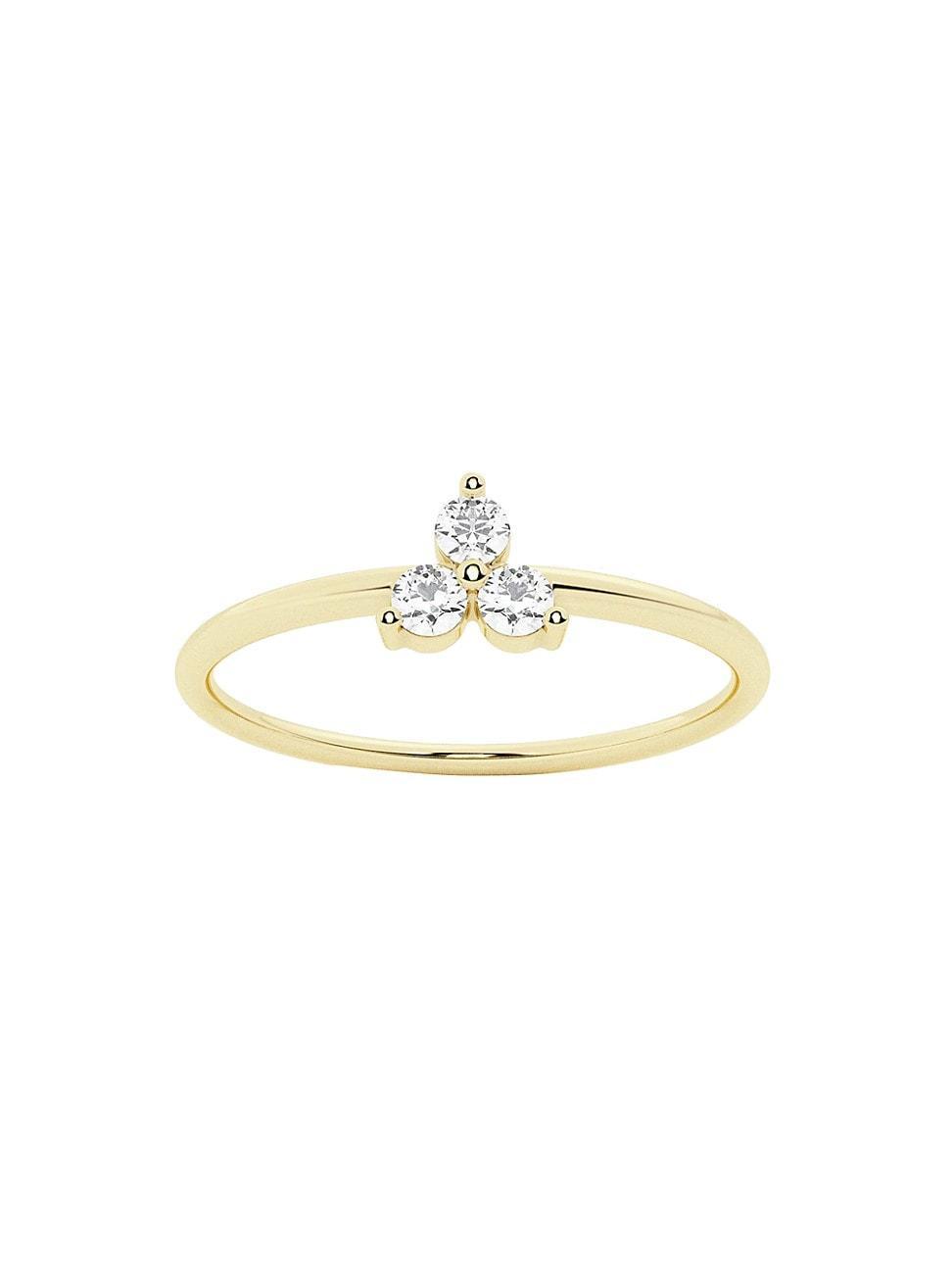 Womens Romancing 14K Yellow Gold & 0.09 TCW Lab-Grown Diamond Ring Product Image