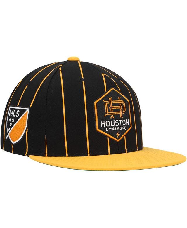 Mens Mitchell & Ness Black Houston Dynamo FC Team Pin Snapback Hat Product Image