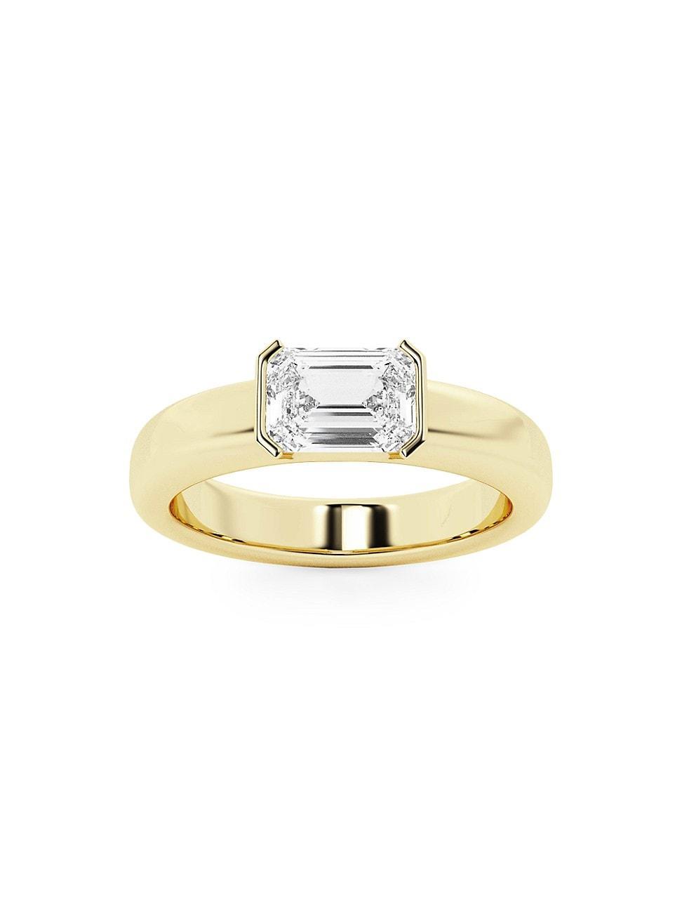 Womens 14K Gold & 1.00 TCW Lab-Grown Diamond Stackable Ring Product Image