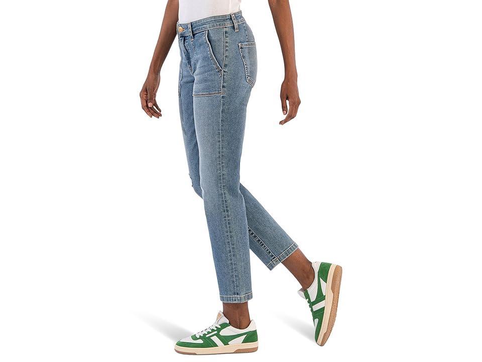 KUT from the Kloth Stevie Straight Leg-Porck Chop Pkts (Streamlined W/Med Base Wash) Women's Jeans Product Image