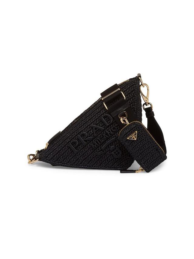 Womens Prada Triangle Crochet Shoulder Bag Product Image