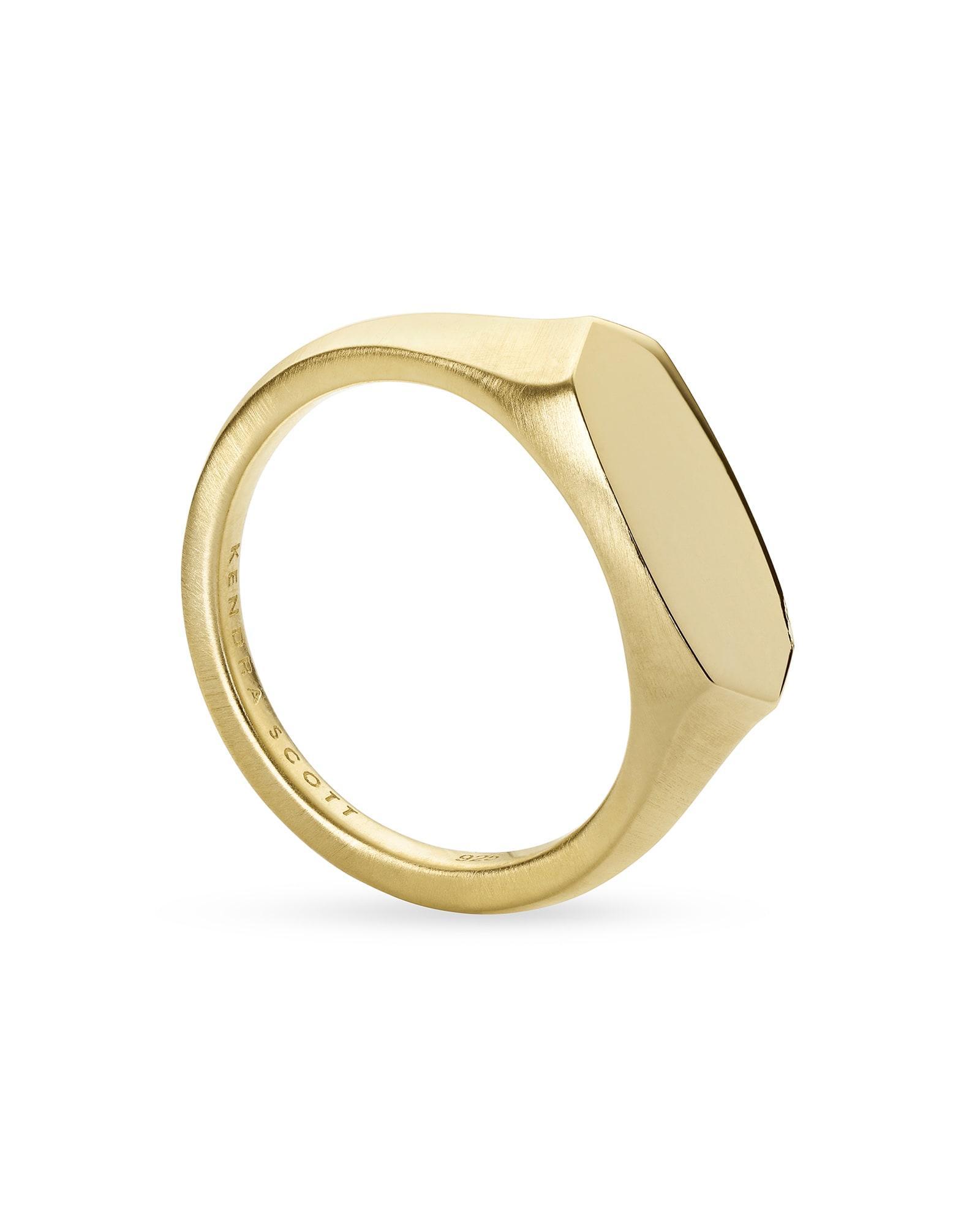 Elisa Signet Ring in 18k Gold Vermeil Product Image