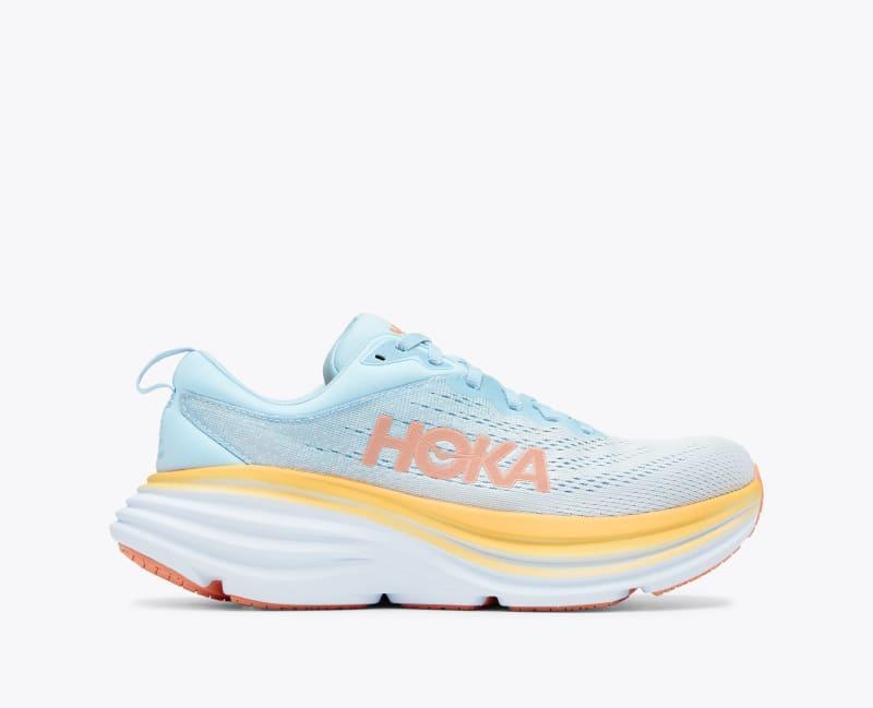 HOKA Womens Bondi 8 Shoes in Sandstone/Cream, Size 9 Product Image