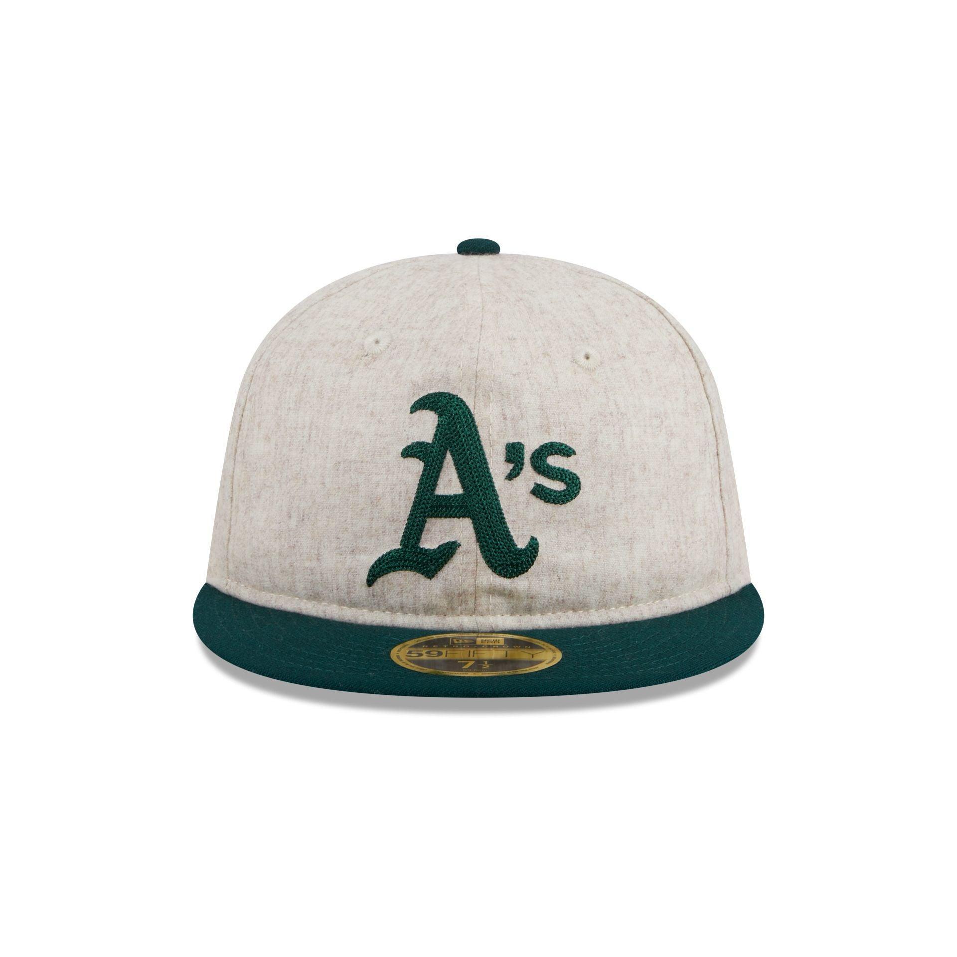 Oakland Athletics Melton Wool Retro Crown 59FIFTY Fitted Hat Male Product Image