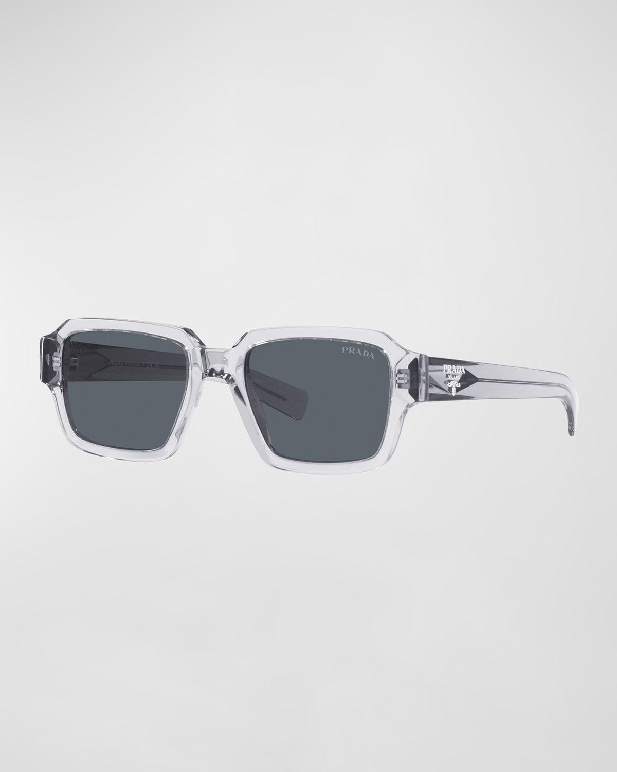 Mens Clear Rectangle Sunglasses Product Image