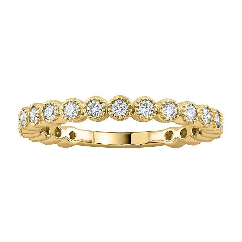 Arctic Clear 14k Gold 1/2 Carat T.W. Lab-Grown Diamond Wedding Band, Womens Product Image