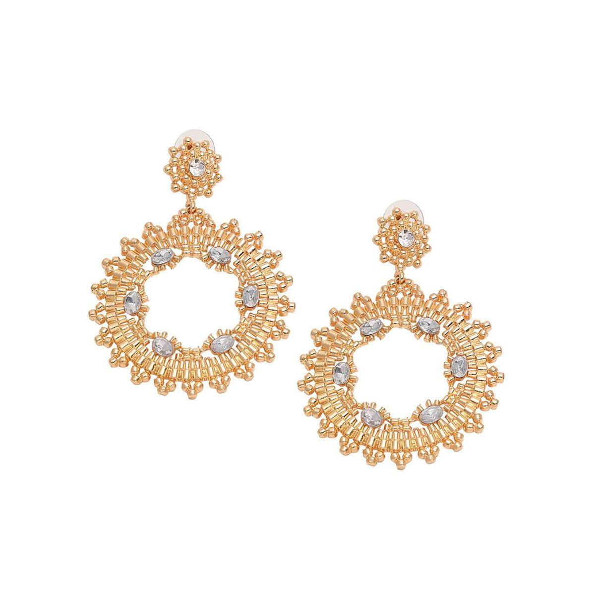 Sohi Womens Circular Drop Earrings Product Image