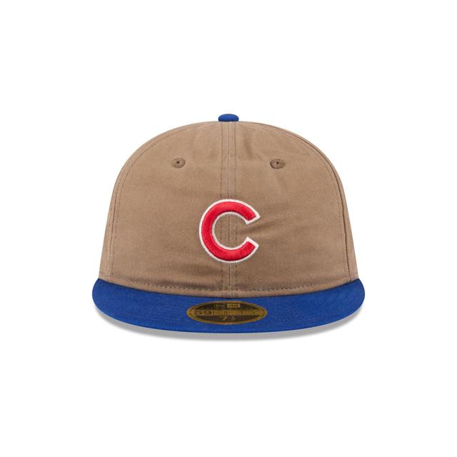 Chicago Cubs Wax Canvas Retro Crown 59FIFTY Fitted Hat Male Product Image