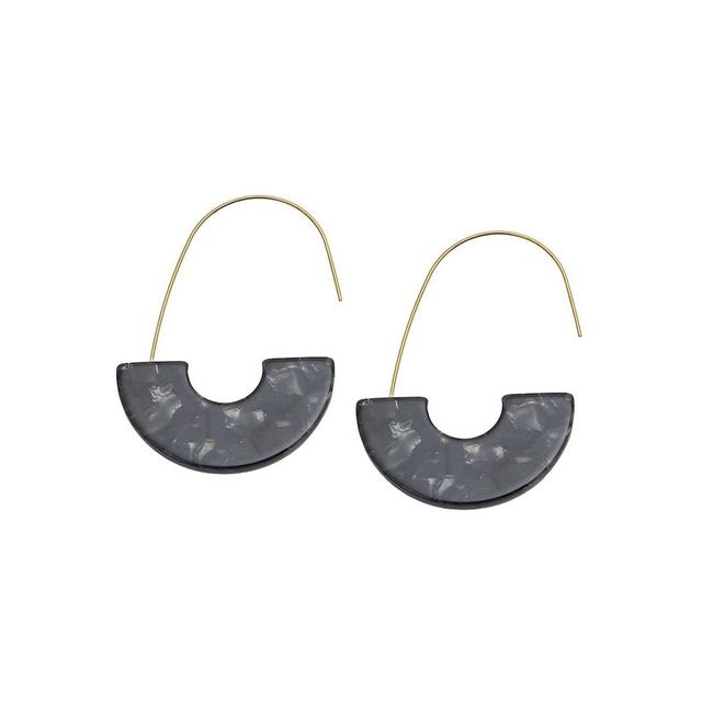 Sohi Womens Marble Hoop Earrings Product Image