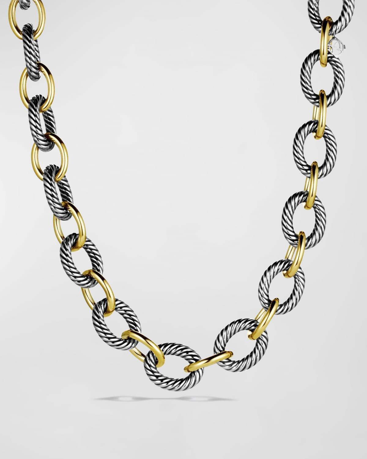 David Yurman Oval Extra-Large Link Necklace with Gold, 17 Product Image