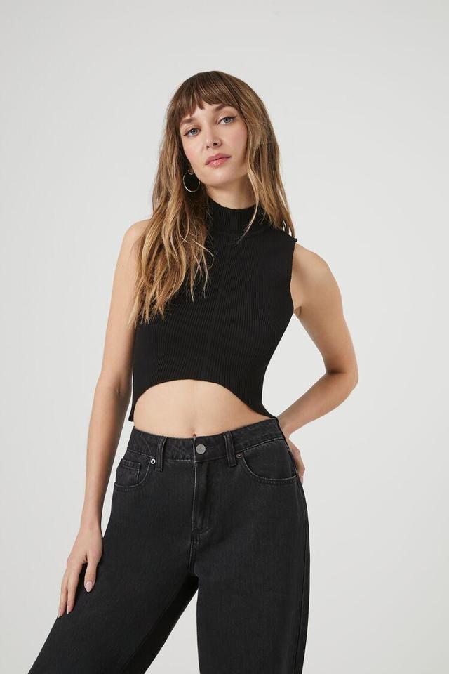 Sweater-Knit Mock Neck Crop Top | Forever 21 Product Image